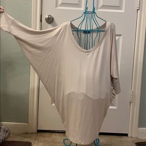 Market & Spruce Cream  3/4 length sleeve top